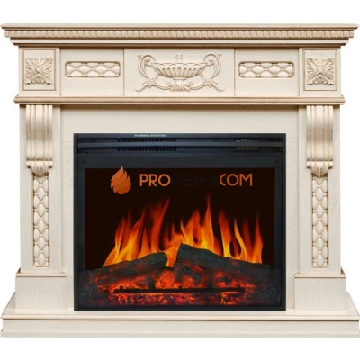Каминокомплект Royal Flame Corsica - Слоновая кость с патиной с очагом Jupiter FX New