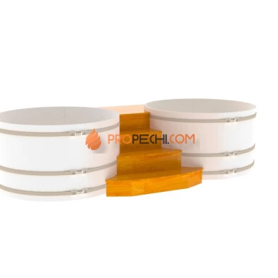 Подиум BentWood на 2 купели D 1,8 СЛ натуральный