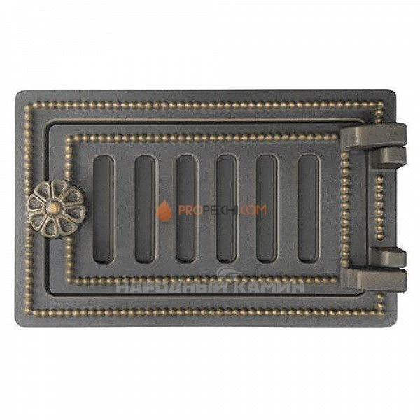 Везувий Дверка поддувальная ДП-2 (бронза) 140x250 мм