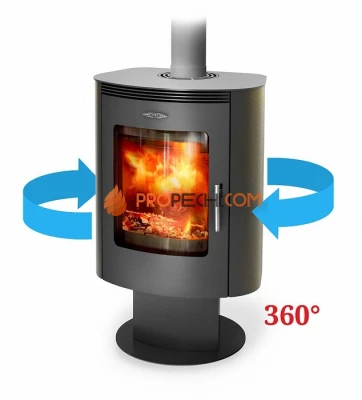 Печь- камин Термофор (TMF) Визиера поворотная на 360° черная бронза