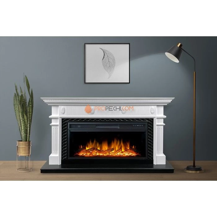 Каминокомплект Royal Flame Carlyle - Орех с черным с очагом Vision 42 LOG LED