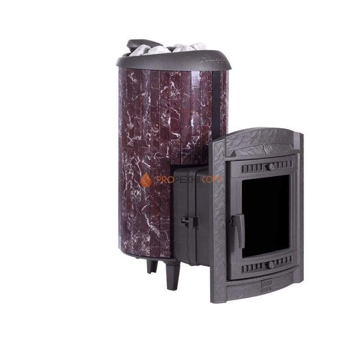 Чугунная печь для бани Атмосфера XL ламели Россо Леванто