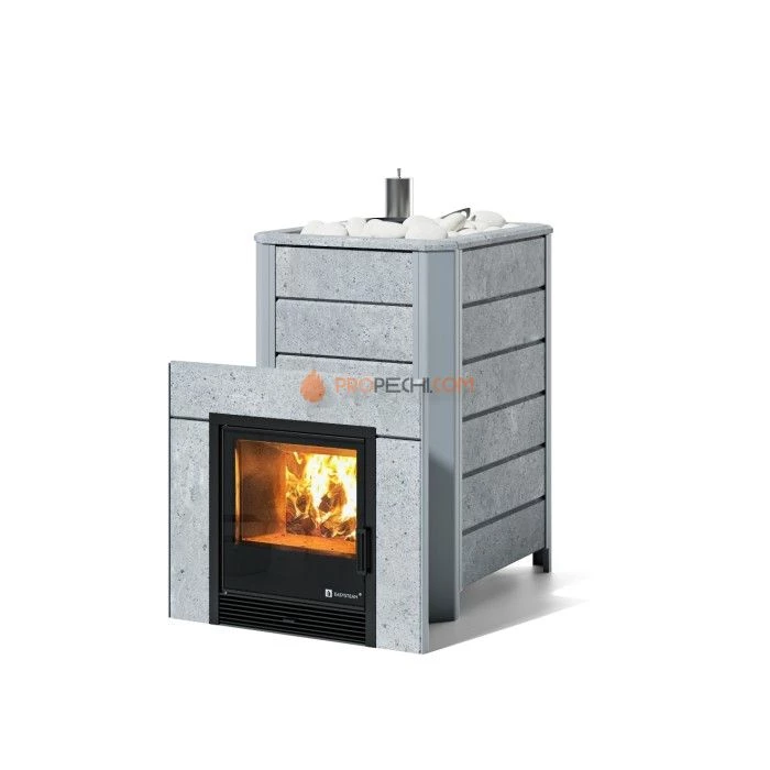 Дровяная печь для бани ИзиСтим Ялта 35/2024 в камне Талькохлорит
