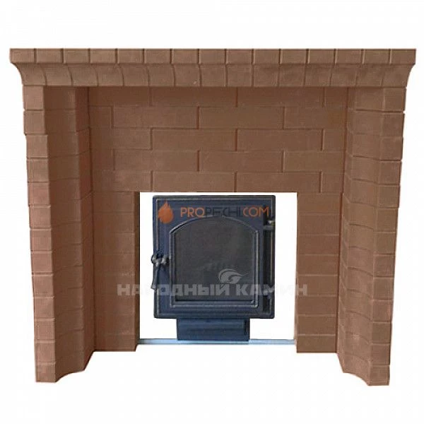 Портал банной печи универсальный из фигурного кирпича (коричневый)
