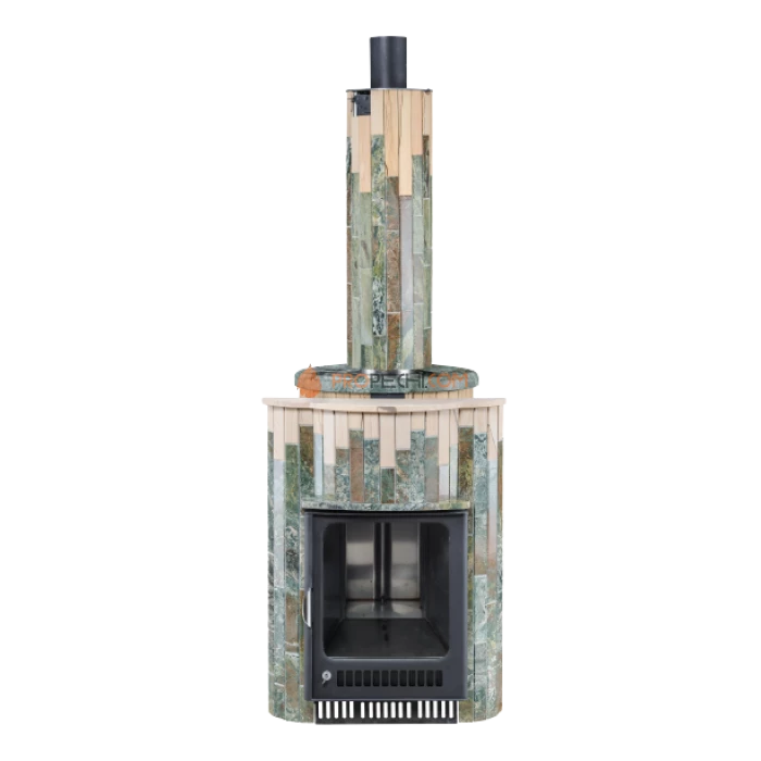 Дровяная печь для бани Ферингер Макси До 38 м³ - Жадеит + Окаменевшее дерево