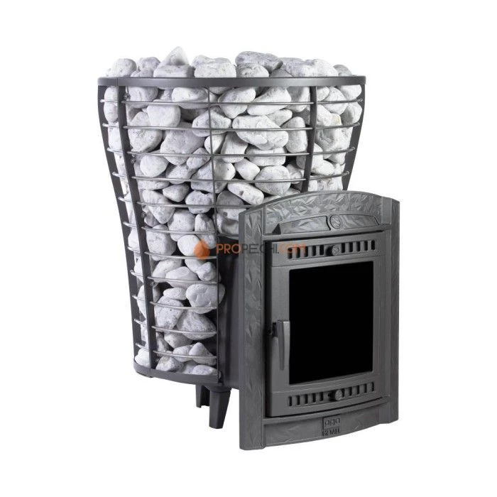 Чугунная печь для бани Атмосфера V КТТ сетка нержавейка