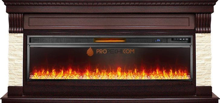 Камин электрический Denver темный дуб с очагом Vision 60 LED