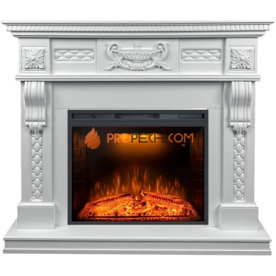 Каминокомплект Royal Flame Corsica - Матовый белый (Высота 1110мм) с Электрическим очагом Royal Flame Emerald 28