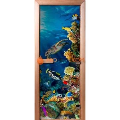 Дверь для бани DoorWood Фотопечать А087, 1700x700 мм