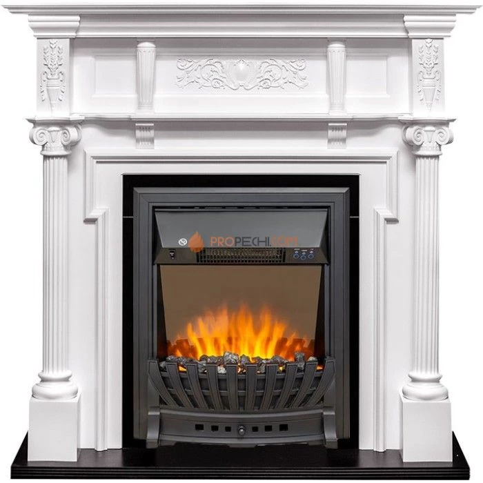 Каминокомплект Royal Flame Oxford - Белый с очагом Aspen Black