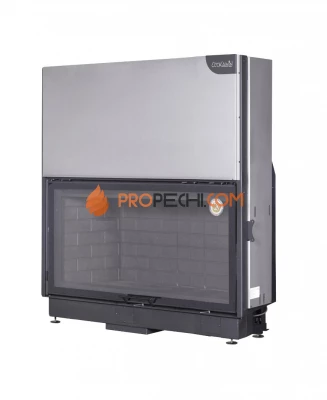 Каминная топка ЭкоRамин ВЕГА 1600B чёрный шамот Подовое горение