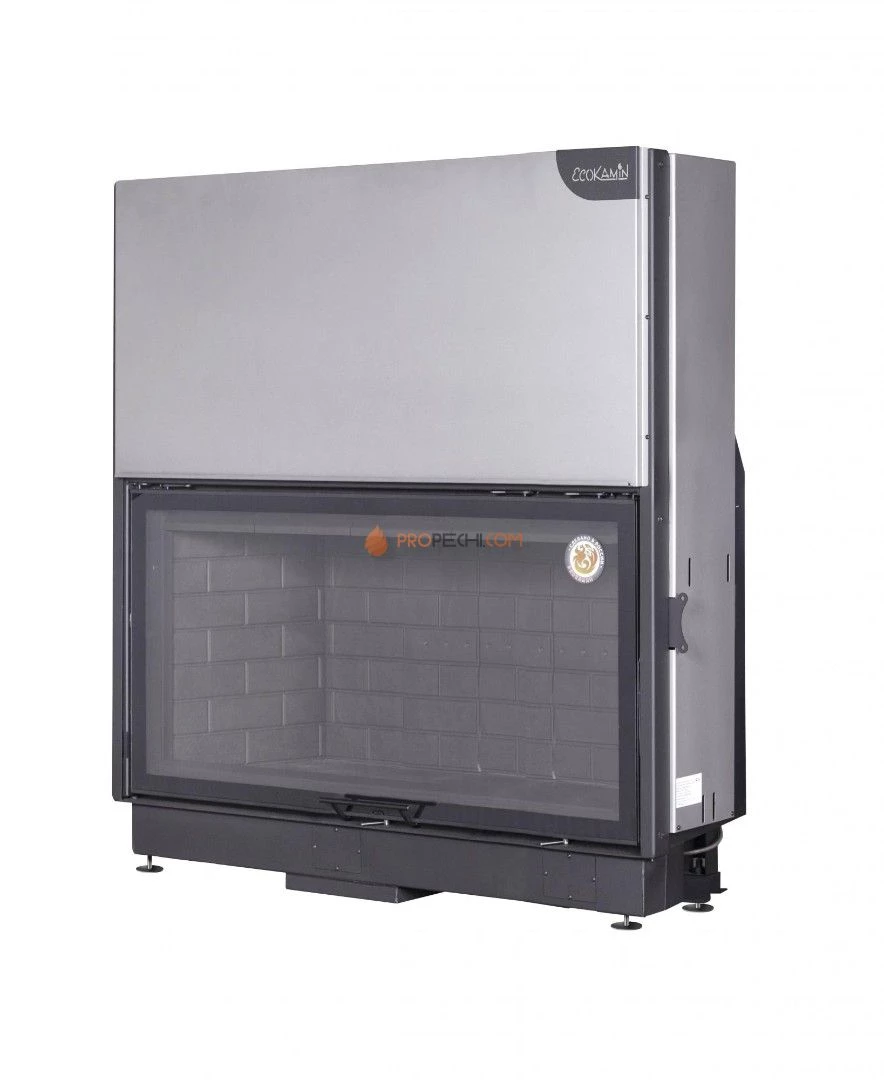 Каминная топка ЭкоRамин ВЕГА 1600B чёрный шамот Подовое горение