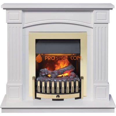 Каминокомплект Dimplex Boston - Белый (Высота 925см) с очагом Danville Brass FB2