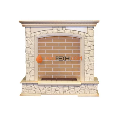 Портал Dimplex Preston - Слоновая кость с патиной / Кирпич