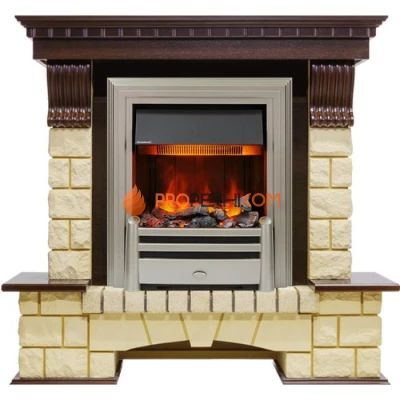 Каминокомплект Dimplex Pierre Luxe - Темный дуб / Шампань (Высота 1050мм) с очагом Chesford