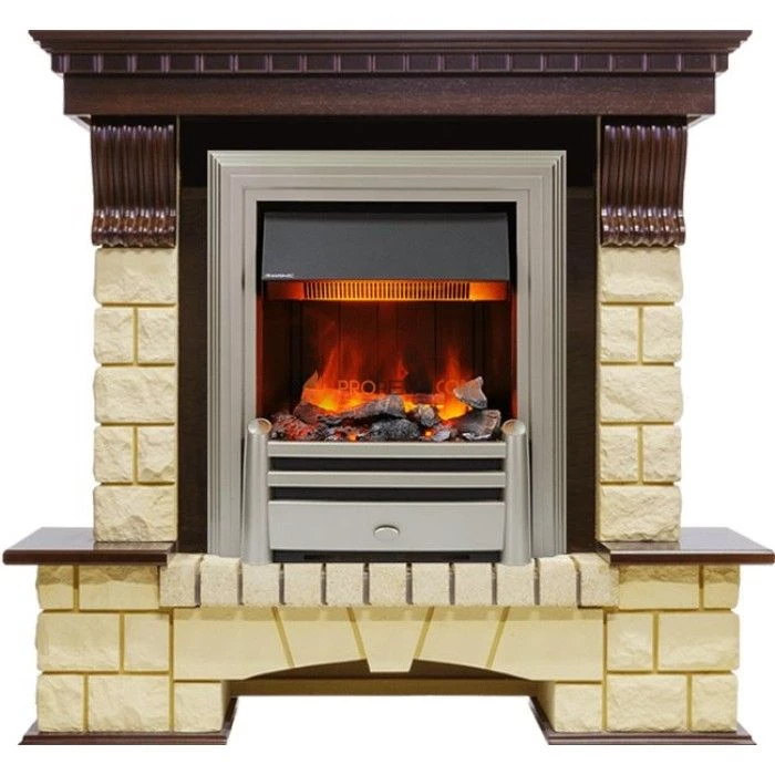 Каминокомплект Dimplex Pierre Luxe - Темный дуб / Шампань (Высота 1050мм) с очагом Chesford