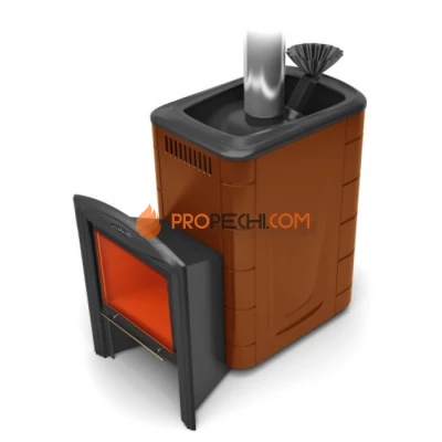 Печь для бани Термофор Гейзер 2014 Carbon Витра ЗК терракота