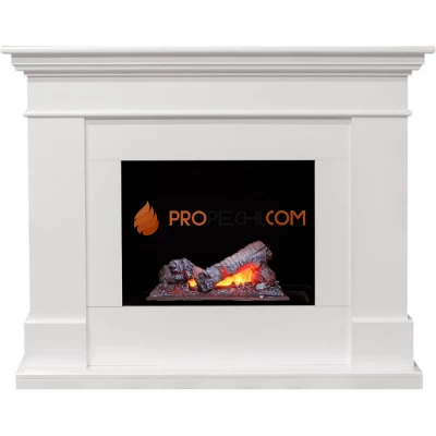 Каминокомплект Dimplex California - Белый (Глубина 380) с очагом Cassette 400 NH