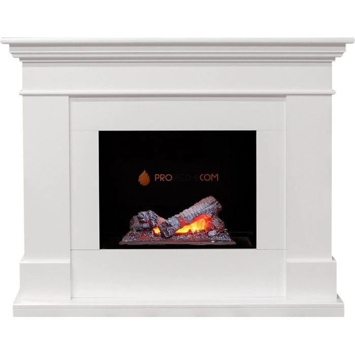 Каминокомплект Dimplex California - Белый (Глубина 380) с очагом Cassette 400 NH