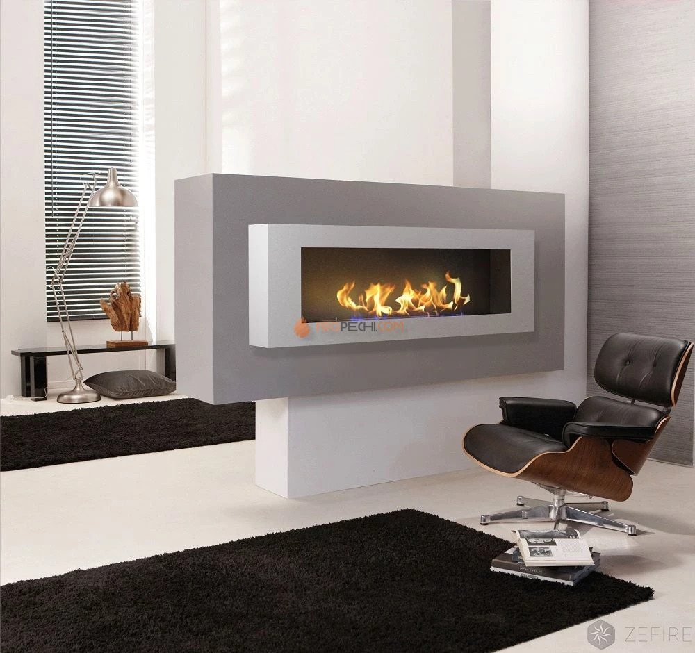 Биокамин Zefire Orion 1200 с белой рамкой