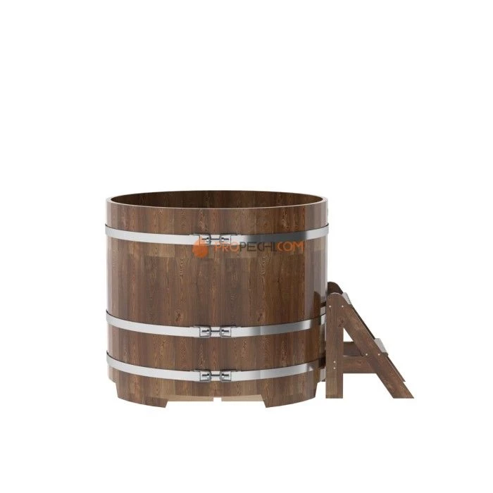 Купель BentWood круглая из сращенных ламелей мореной лиственницы d=1,17