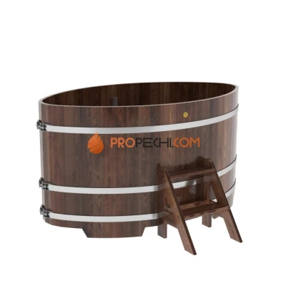Купель BentWood овальная из мореной лиственницы 1,15х1,83