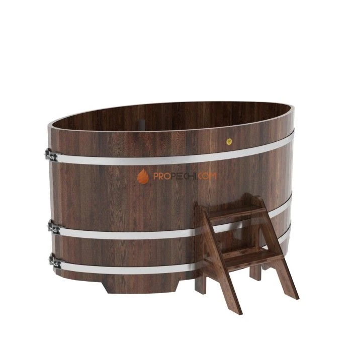 Купель BentWood овальная из мореной лиственницы 1,15х1,83