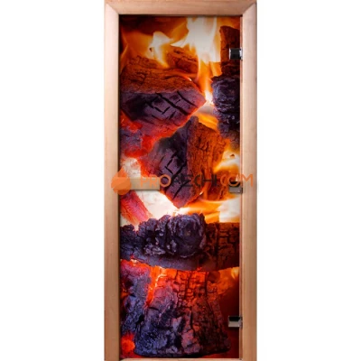 Дверь для бани DoorWood Фотопечать А060, 1900x800 мм