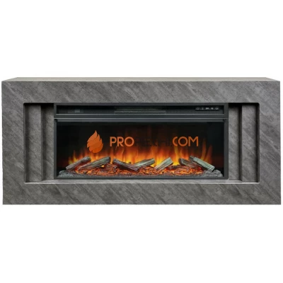 Каминокомплект Royal Flame Line 42 Concrete (Разборный) - Серый бетон с очагом Vision 42 LOG LED