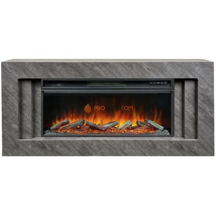 Каминокомплект Royal Flame Line 42 Concrete (Разборный) - Серый бетон с очагом Vision 42 LOG LED