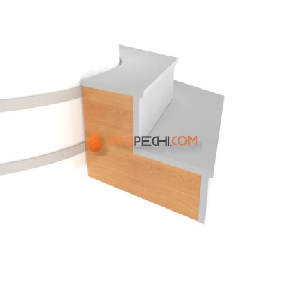 Комплект заглушек для BentWood подиума на одну сторону (лиственница натуральная)