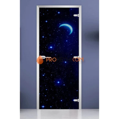 Стеклянная межкомнатная дверь DoorWood с фотопечатью Space-08, 2000х700 мм