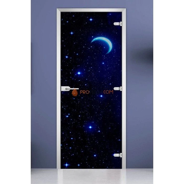 Стеклянная межкомнатная дверь DoorWood с фотопечатью Space-08, 2000х700 мм