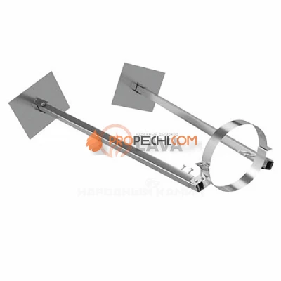 Кронштейн на крышу 220 мм., телескоп 80-150, нерж. 439