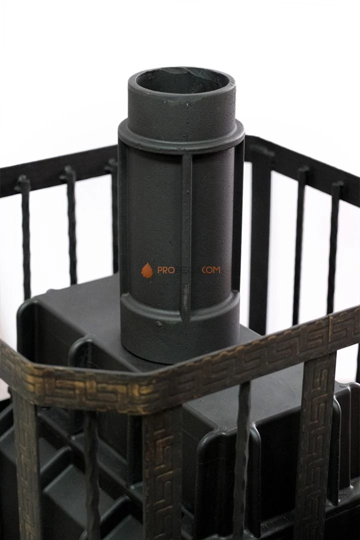 Чугунная банная печь "Сибирь-32" с каминной дверцей