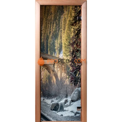 Дверь для бани DoorWood Фотопечать А096, 2100x800 мм
