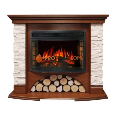 Каминокомплект Royal Flame Village - Орех с очагом Dioramic 25 LED FX
