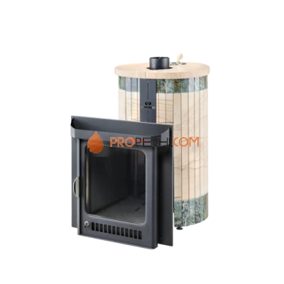 Дровяная печь для бани Ферингер Оптима до 28 м³ - Окаменевшее дерево перенесённый рисунок + Жадеит