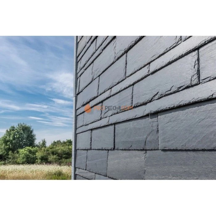 Панель Сланец чёрный натуральный скол (200х400мм) упак. (20шт/1,6м2)