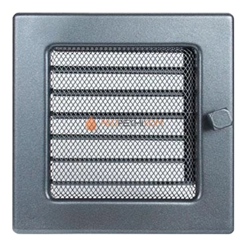 Вент.решетка 170х170 мм. графит с жалюзи