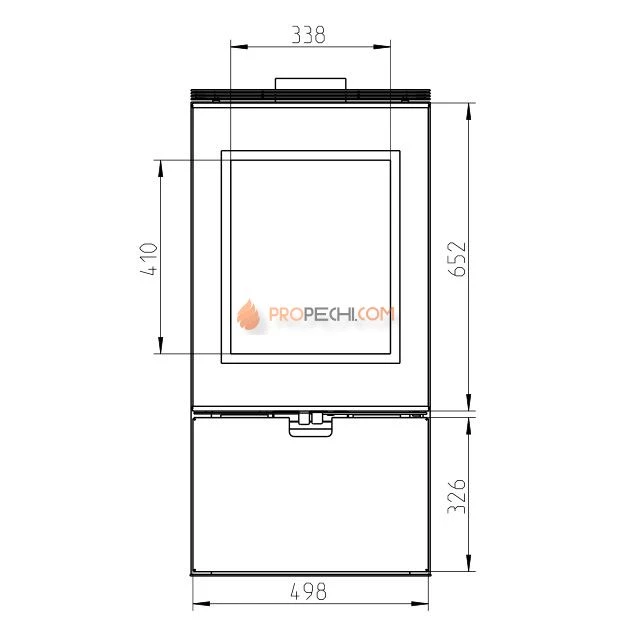 Печь-камин Thorma WIESBADEN, черная