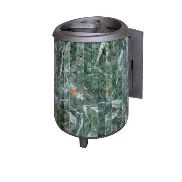 Чугунная печь для бани Атмосфера в ламелях Змеевик наборный до 22 м³