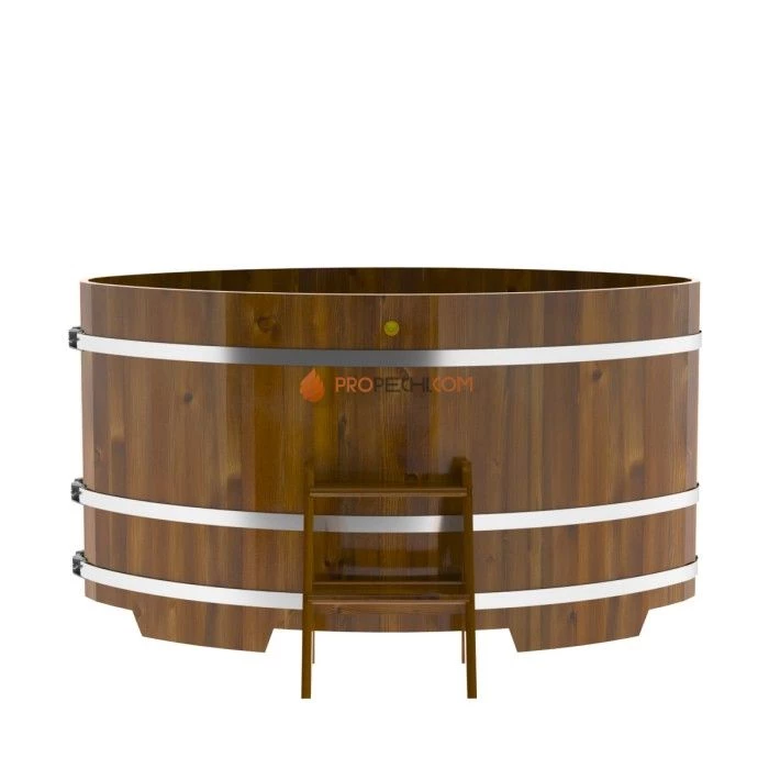 Купель BentWood овальная из мореной лиственницы 1,15х1,83 Рустик