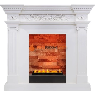 Каминокомплект Dimplex Amalfi - Белый дуб с очагом Cassette 400 LNH-INT PS (без дров)