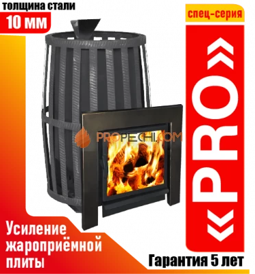 Банная печь Березка Флагман 18 (Сетка Закрытая каменка) PRO