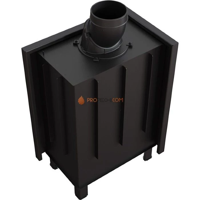 Каминная топка стальная Kratki LUCY/12/L/BS (угловое стекло слева) (12 кВт)