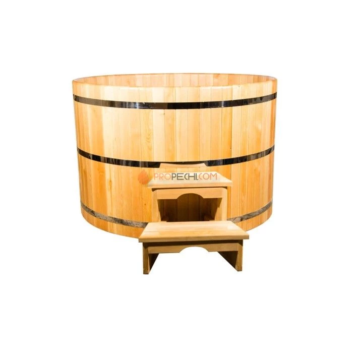 Купель круглая НКЗ из кедра, диаметр 180 см, высота 100 см