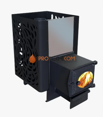 Банная печь Березка Оптима 15 (ДТ-3 стекло) Сетка