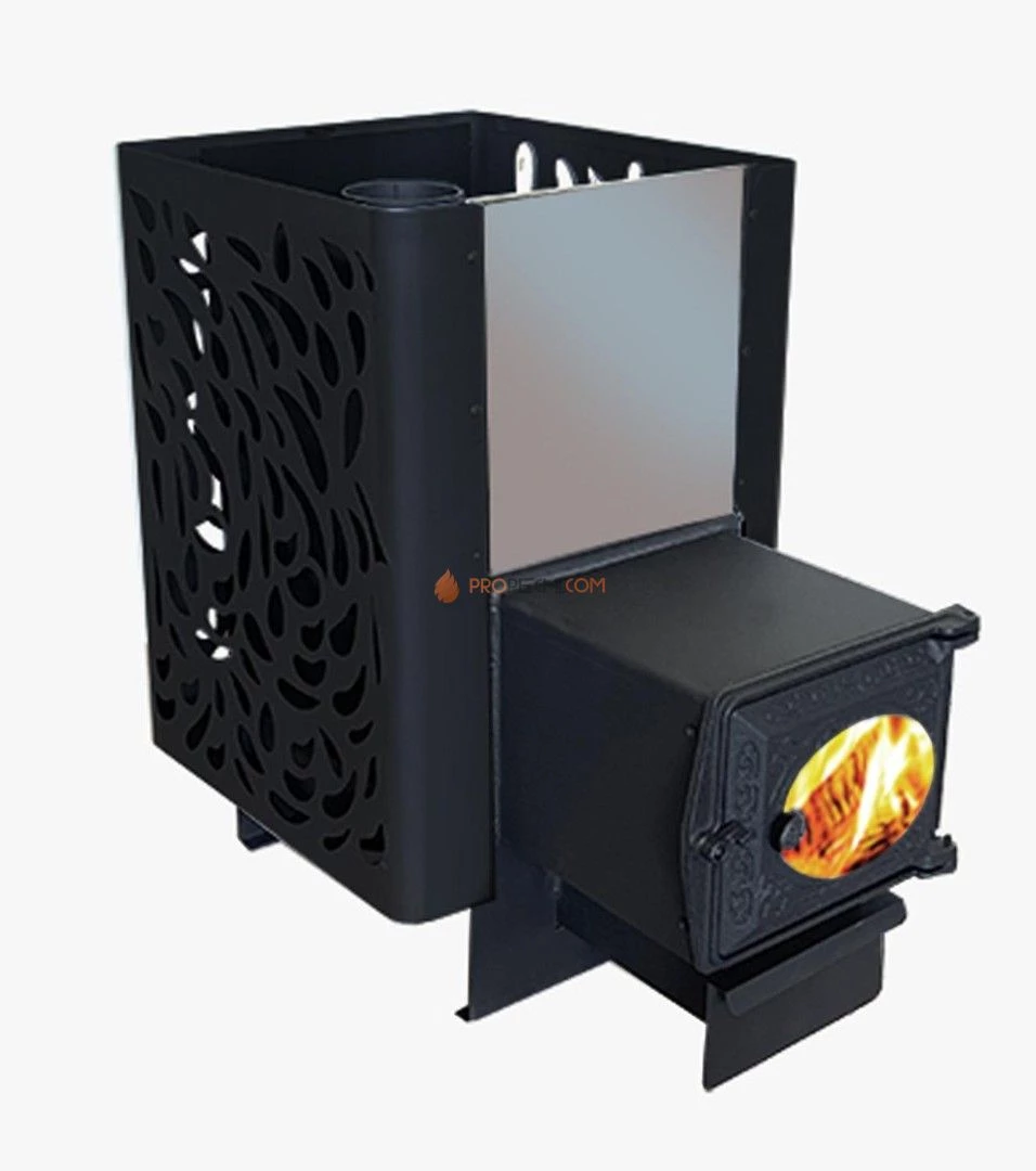 Банная печь Березка Оптима 15 (ДТ-3 стекло) Сетка