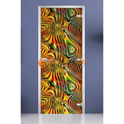 Стеклянная межкомнатная дверь DoorWood с фотопечатью Textures-09, 2000х700 мм